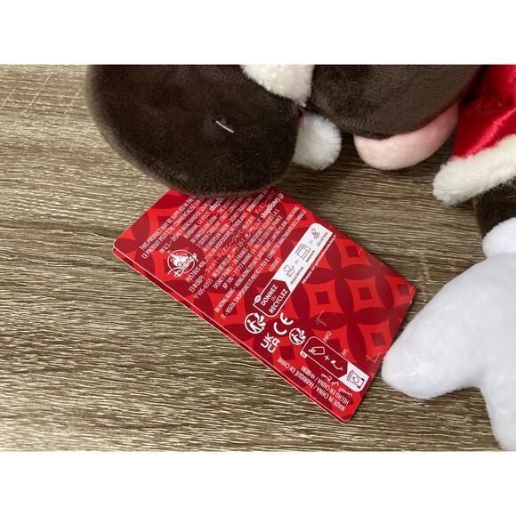 Disney Minnie Mouse Christmas Plush 2023 Holiday‎ Red Striped Dress Santa Hat - Picture 11 of 11